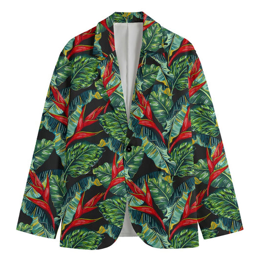 Banana Leaf Hawaiian Pattern Print Men's Blazer