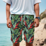 Banana Leaf Hawaiian Pattern Print Men's Cargo Shorts