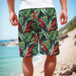 Banana Leaf Hawaiian Pattern Print Men's Cargo Shorts