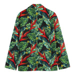 Banana Leaf Hawaiian Pattern Print Men's Cotton Blazer