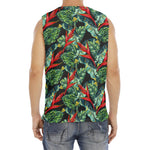Banana Leaf Hawaiian Pattern Print Men's Fitness Tank Top