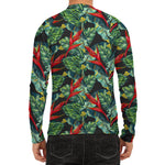 Banana Leaf Hawaiian Pattern Print Men's Long Sleeve Rash Guard