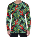 Banana Leaf Hawaiian Pattern Print Men's Long Sleeve T-Shirt