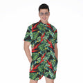 Banana Leaf Hawaiian Pattern Print Men's Romper