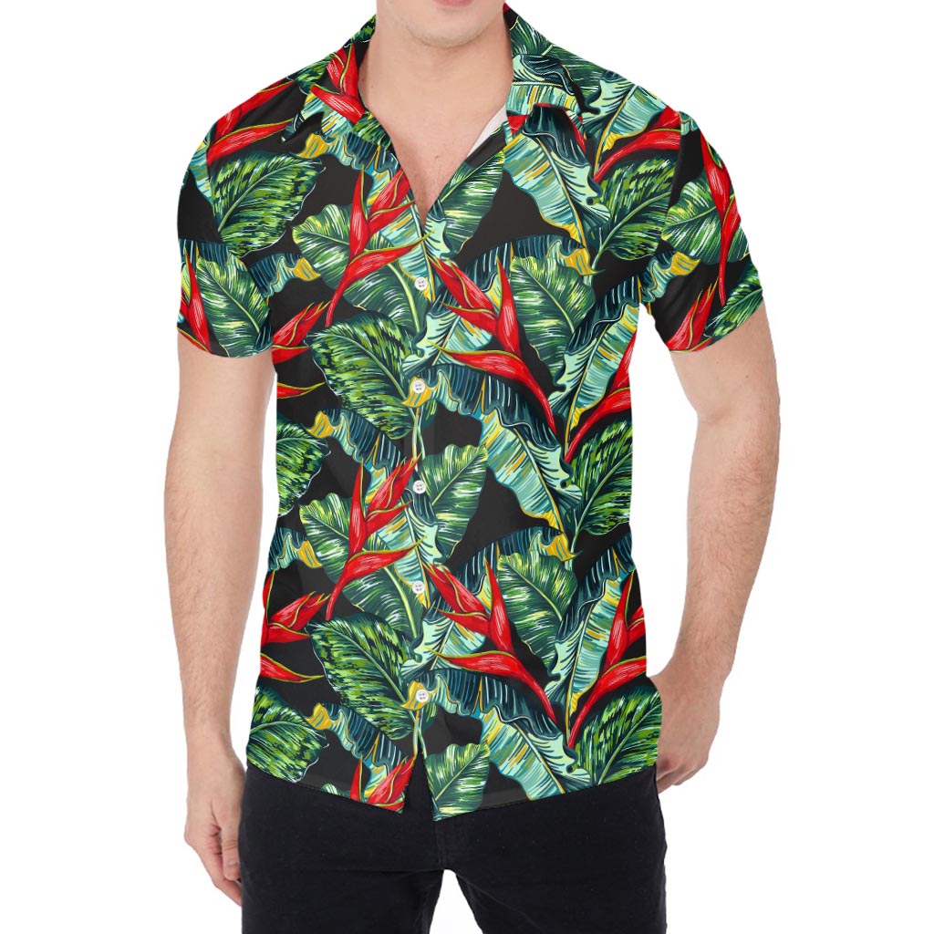 Banana Leaf Hawaiian Pattern Print Men's Shirt