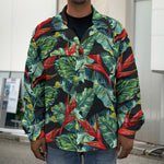 Banana Leaf Hawaiian Pattern Print Men's Shirt Jacket