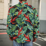 Banana Leaf Hawaiian Pattern Print Men's Shirt Jacket