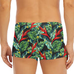 Banana Leaf Hawaiian Pattern Print Men's Short Boxer Briefs