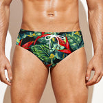 Banana Leaf Hawaiian Pattern Print Men's Swim Briefs
