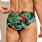 Banana Leaf Hawaiian Pattern Print Men's Swim Briefs