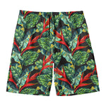Banana Leaf Hawaiian Pattern Print Men's Swim Trunks
