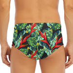 Banana Leaf Hawaiian Pattern Print Men's Triangle Swim Briefs