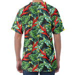 Banana Leaf Hawaiian Pattern Print Men's Velvet T-Shirt