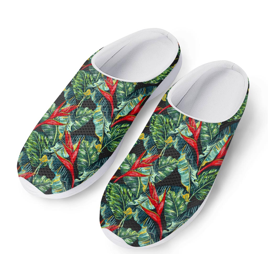 Banana Leaf Hawaiian Pattern Print Mesh Casual Shoes