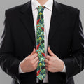 Banana Leaf Hawaiian Pattern Print Necktie