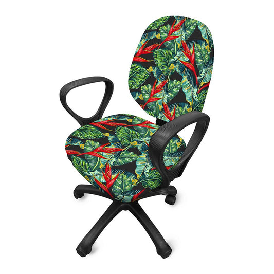 Banana Leaf Hawaiian Pattern Print Office Chair Cover