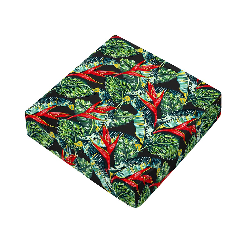 Banana Leaf Hawaiian Pattern Print Outdoor Seat Cushion Cover