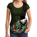 Banana Leaf Hawaiian Pattern Print Pet Sling Carrier