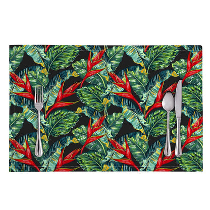 Banana Leaf Hawaiian Pattern Print Placemat