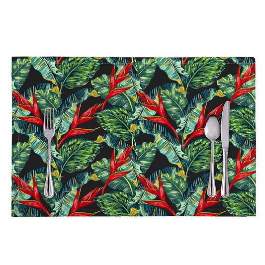 Banana Leaf Hawaiian Pattern Print Placemat