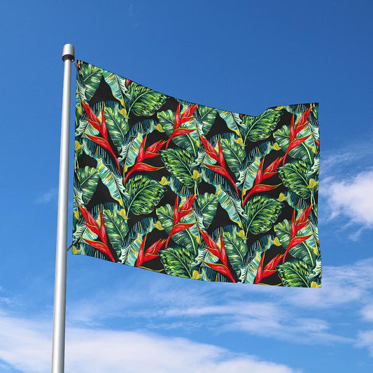 Banana Leaf Hawaiian Pattern Print Polyester Flag