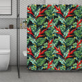 Banana Leaf Hawaiian Pattern Print Polyester Shower Curtain