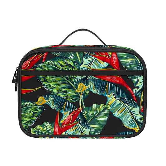Banana Leaf Hawaiian Pattern Print Portable Lunch Bag