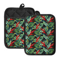 Banana Leaf Hawaiian Pattern Print Pot Holders With Pocket