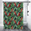 Banana Leaf Hawaiian Pattern Print Premium Shower Curtain