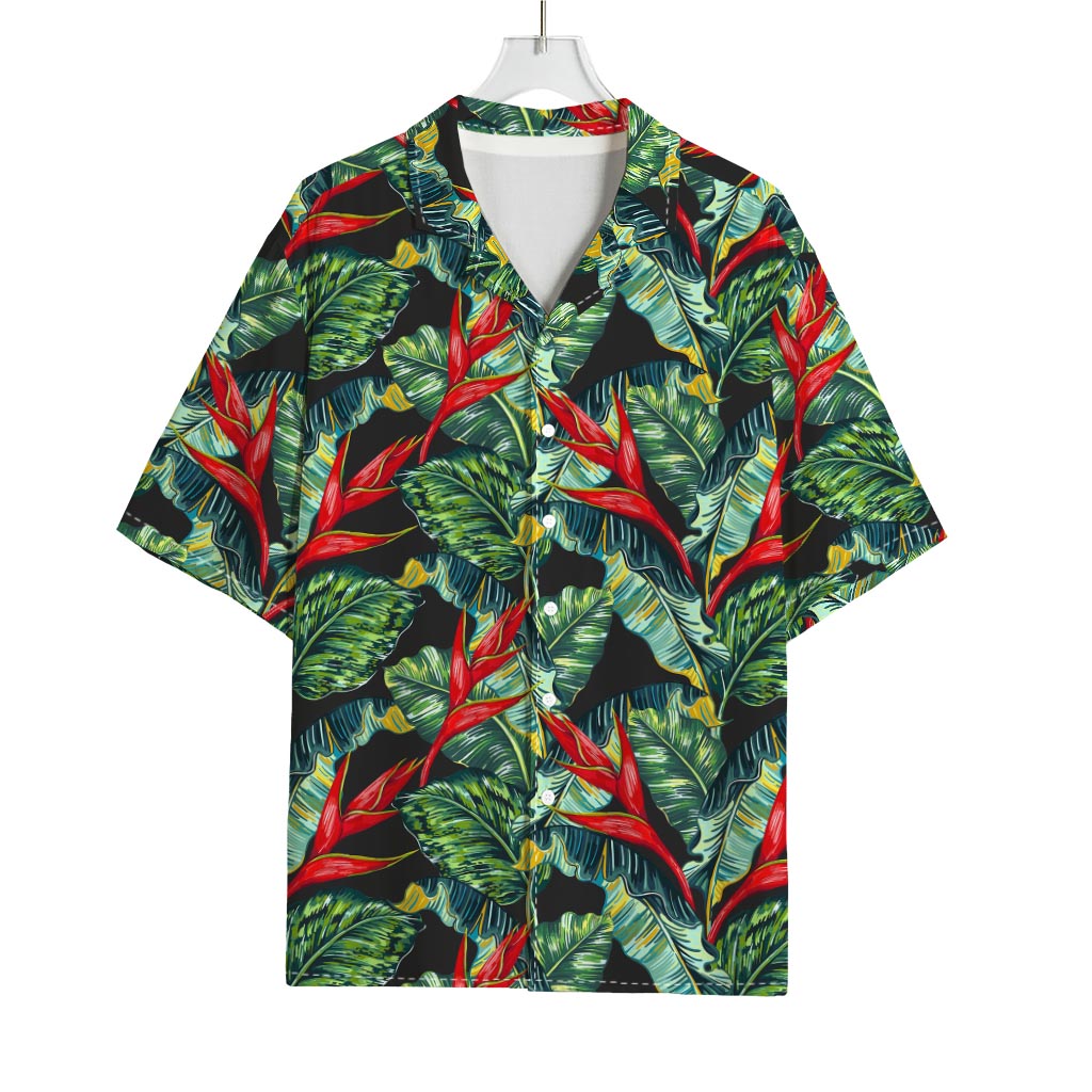 Banana Leaf Hawaiian Pattern Print Rayon Hawaiian Shirt