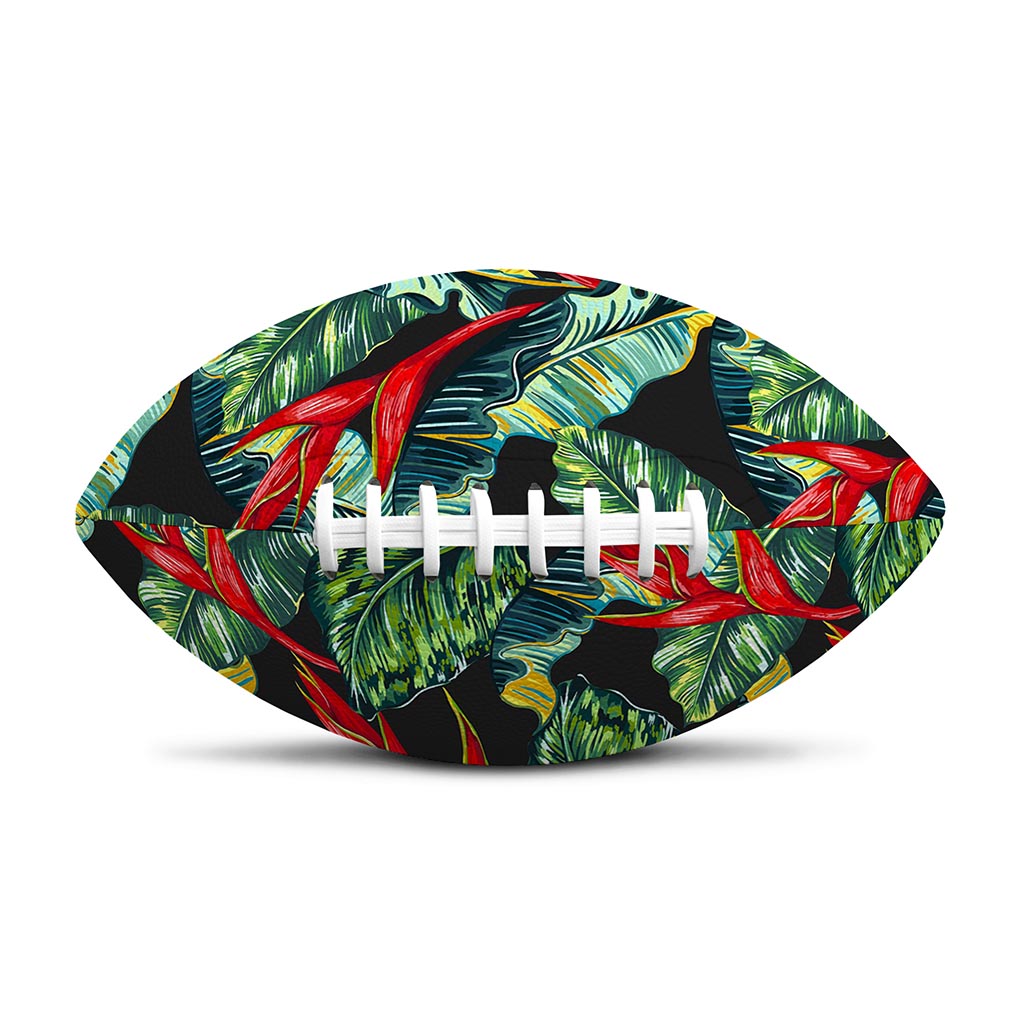 Banana Leaf Hawaiian Pattern Print Rugby Ball