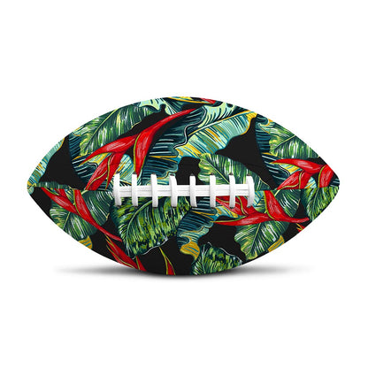 Banana Leaf Hawaiian Pattern Print Rugby Ball