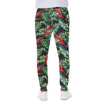 Banana Leaf Hawaiian Pattern Print Scuba Joggers