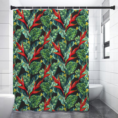 Banana Leaf Hawaiian Pattern Print Shower Curtain