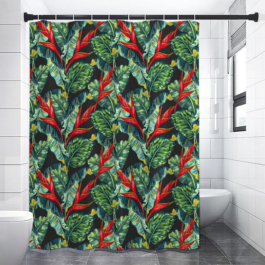 Banana Leaf Hawaiian Pattern Print Shower Curtain