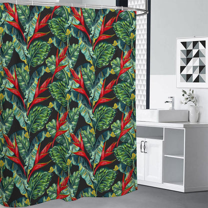Banana Leaf Hawaiian Pattern Print Shower Curtain
