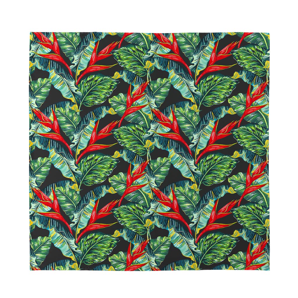 Banana Leaf Hawaiian Pattern Print Silk Bandana