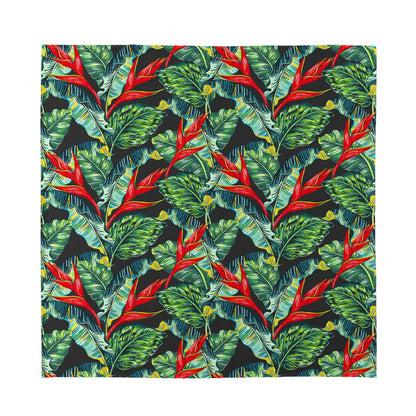 Banana Leaf Hawaiian Pattern Print Silk Bandana