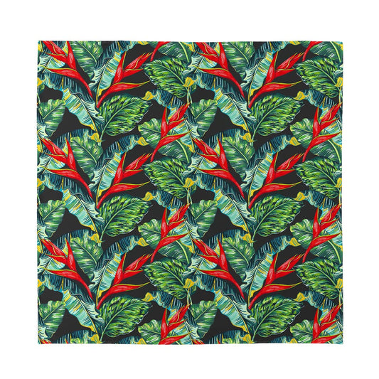 Banana Leaf Hawaiian Pattern Print Silk Bandana