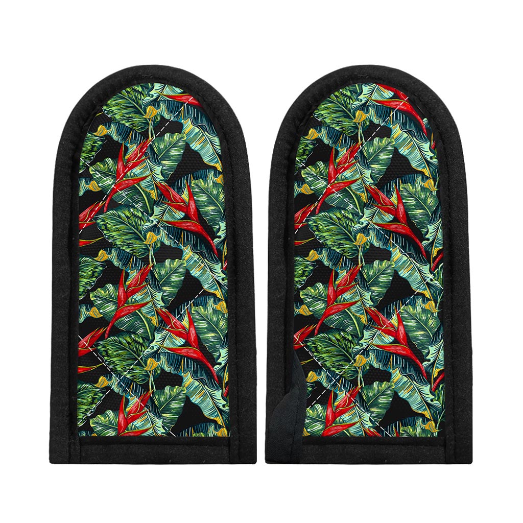 Banana Leaf Hawaiian Pattern Print Skillet Handle Cover