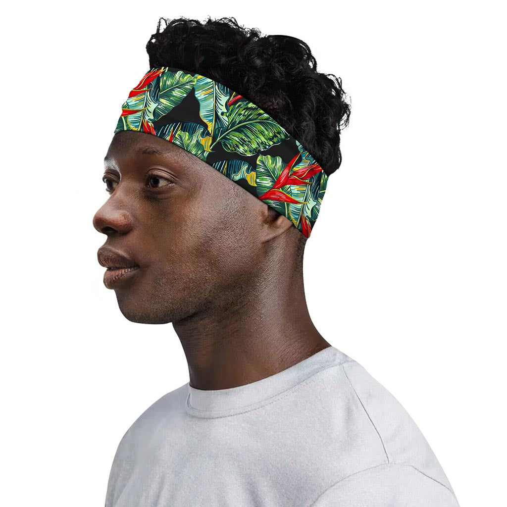 Banana Leaf Hawaiian Pattern Print Sports Headband