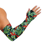 Banana Leaf Hawaiian Pattern Print Sun Protection Arm Sleeves