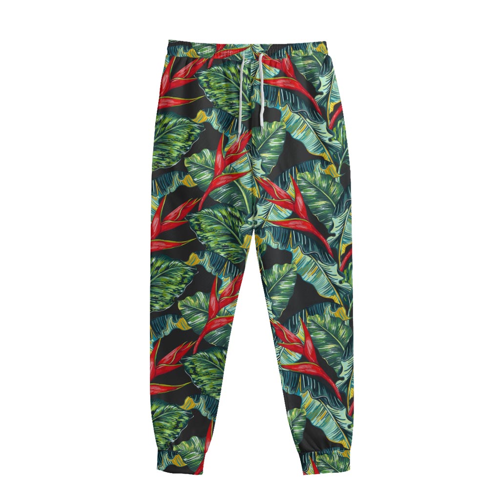 Banana Leaf Hawaiian Pattern Print Sweatpants