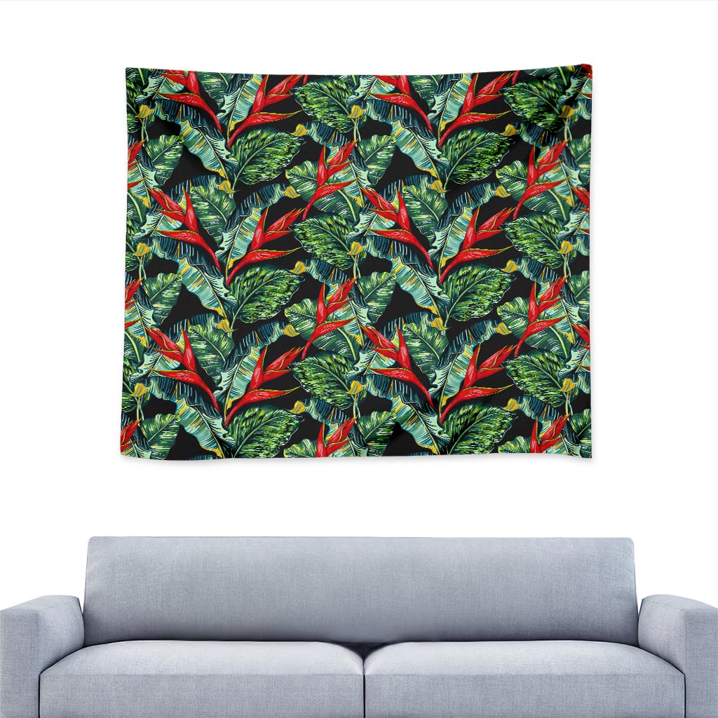 Banana Leaf Hawaiian Pattern Print Tapestry