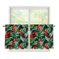 Banana Leaf Hawaiian Pattern Print Tier Curtains