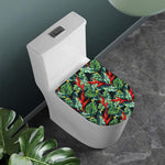 Banana Leaf Hawaiian Pattern Print Toilet Lid Cover