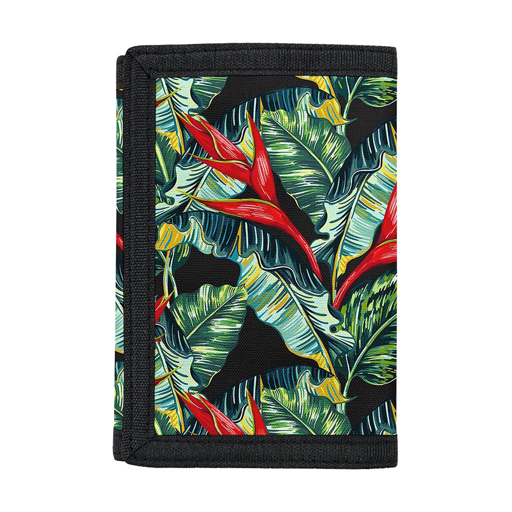 Banana Leaf Hawaiian Pattern Print Trifold Wallet