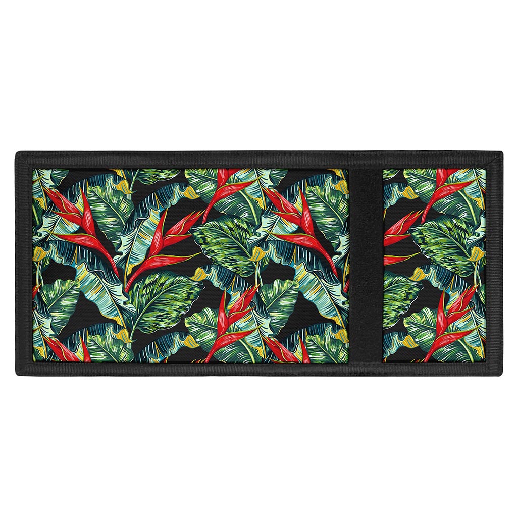 Banana Leaf Hawaiian Pattern Print Trifold Wallet