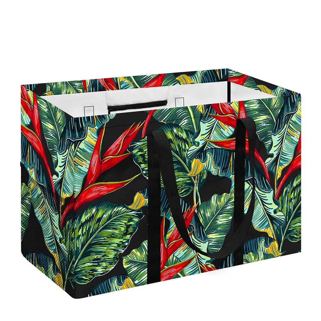 Banana Leaf Hawaiian Pattern Print Utility Tote Bag