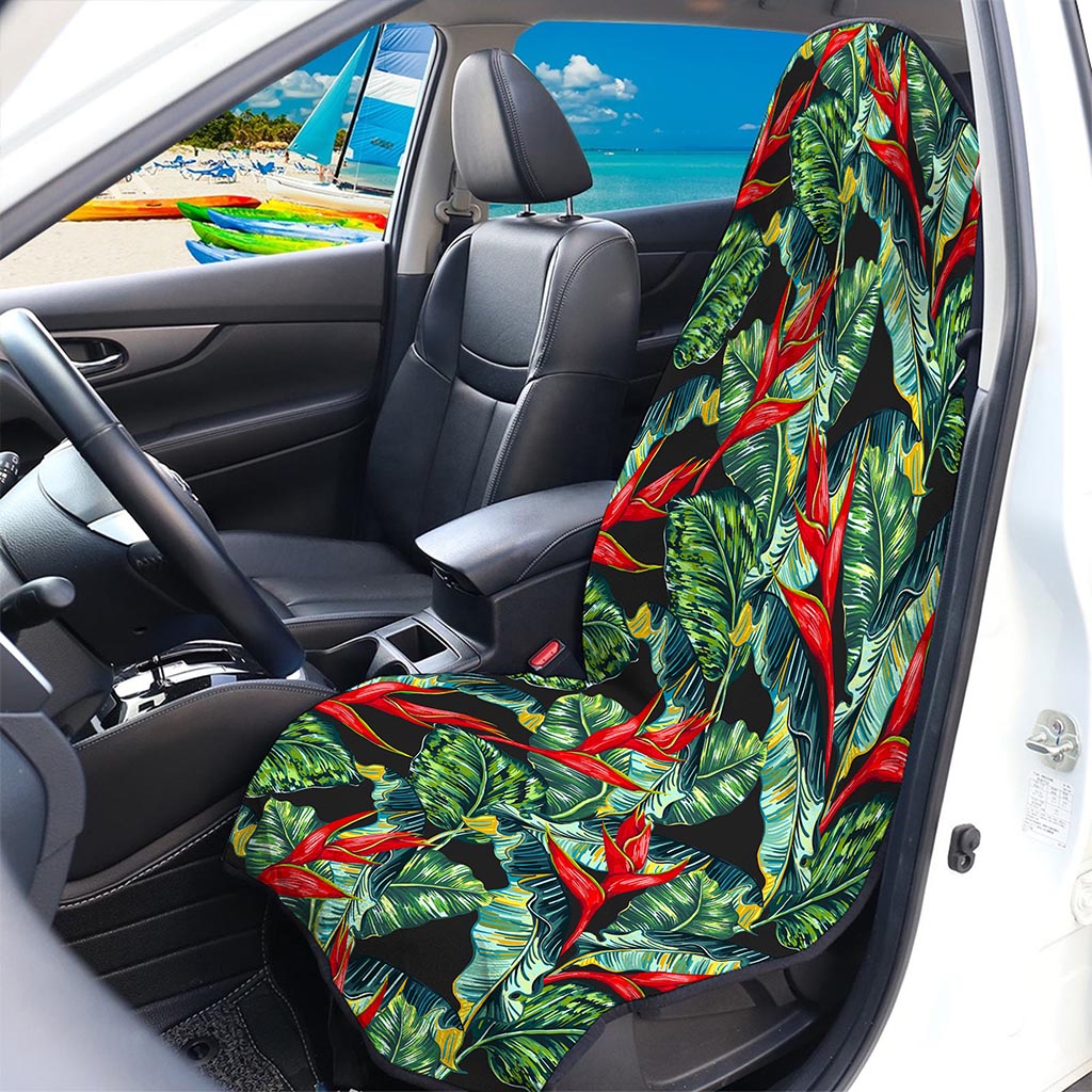 Banana Leaf Hawaiian Pattern Print Waterproof Car Seat Cover
